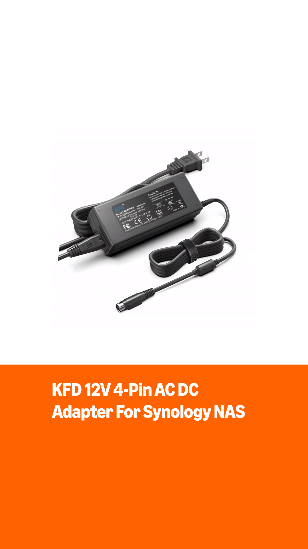 Amazon.com: KFD 12V 4-Pin AC DC Adapter for Synology Disk Station